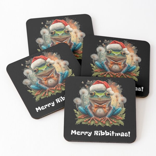 Item preview, Merry Ribbitmas! designed and sold by FreshArtFusion.