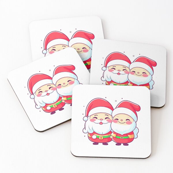 Item preview, Cute Mr and Mrs Santa Claus Kawaii Christmas designed and sold by SantasHelpers.