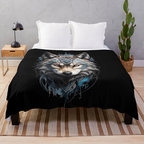Item preview, Wolf Head Tribal Tattoo Powerful Wolf designed and sold by Grafixfun.