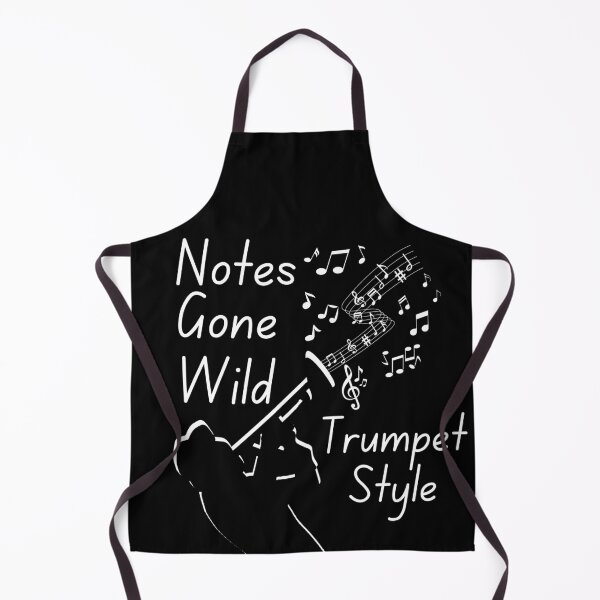 Item preview, Notes gone wild trumpet style - Jazz trumpet saxophone retro design designed and sold by wholigans.