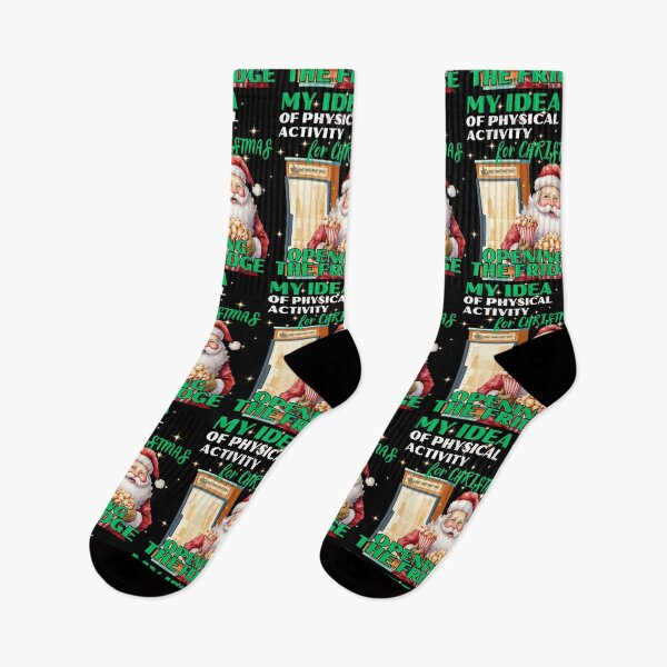 Item preview, My idea of physical activity for Christmas: opening the fridge. Green designed and sold by youraircraftart.