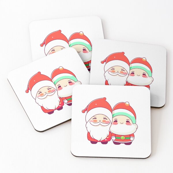 Item preview, Cute Mr and Mrs Santa Claus Kawaii Christmas designed and sold by SantasHelpers.