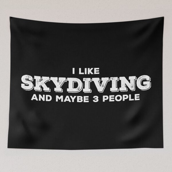 Item preview, I Like Skydiving and Maybe 3 People designed and sold by teesaurus.