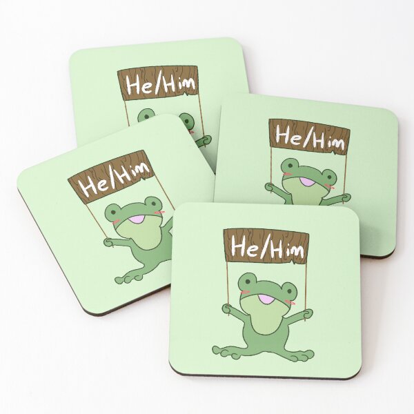 Item preview, He/Him Pronoun Frog designed and sold by Vincent Campbell.