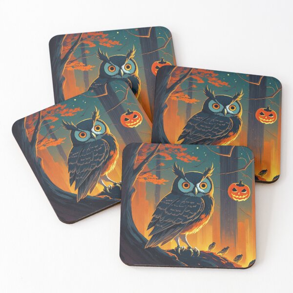 Item preview, "Liquid  paint Abstract owl design "-bright and colorful owl ladies  designed and sold by Obinne.