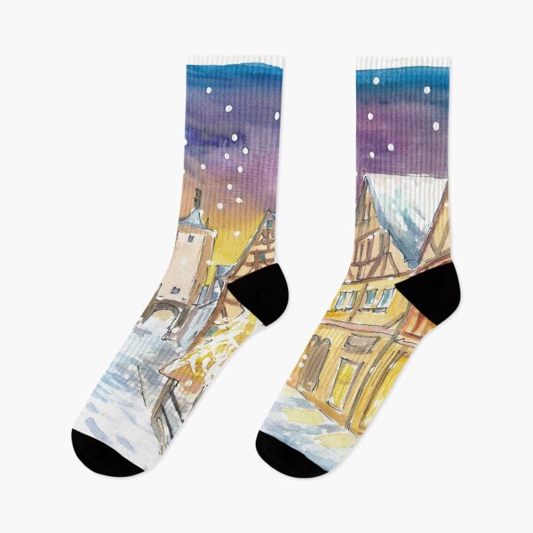 Item preview, Rothenburg Tauber Winter Wonderland Walks at Night designed and sold by artshop77.