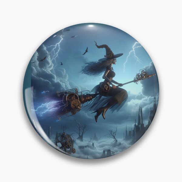 Item preview, Bruja steampunk en vuelo designed and sold by Truck Stop One.