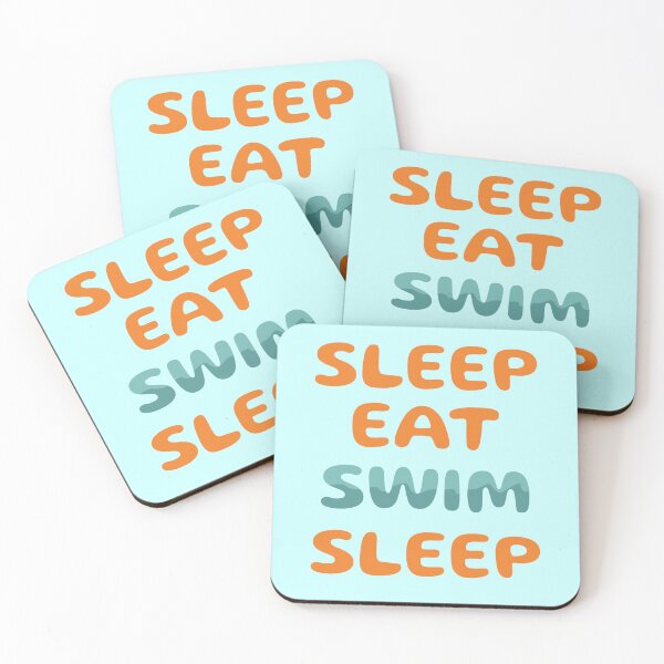 Item preview, Sleep eat swim sleep designed and sold by twisted-dot.