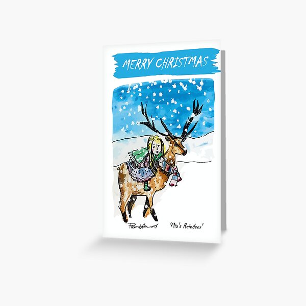 Mia's Reindeer - Christmas Card Greeting Card