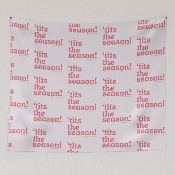 Aperçu de l'œuvre Seins la saison !, v17, rouge, blanc | @lilsboobthangs créée et vendue par lilsboobthangs.