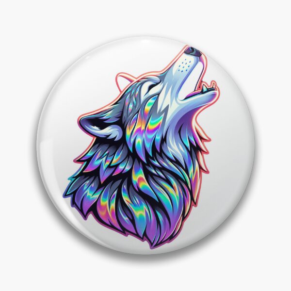 Artikelvorschau, Holografischer Regenbogenwolf entworfen und verkauft von CharmStudio.