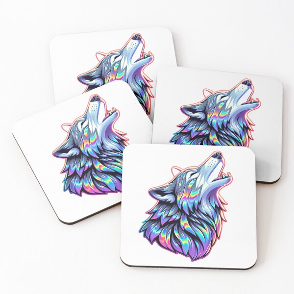 Item preview, Holographic Rainbow Wolf  designed and sold by CharmStudio.