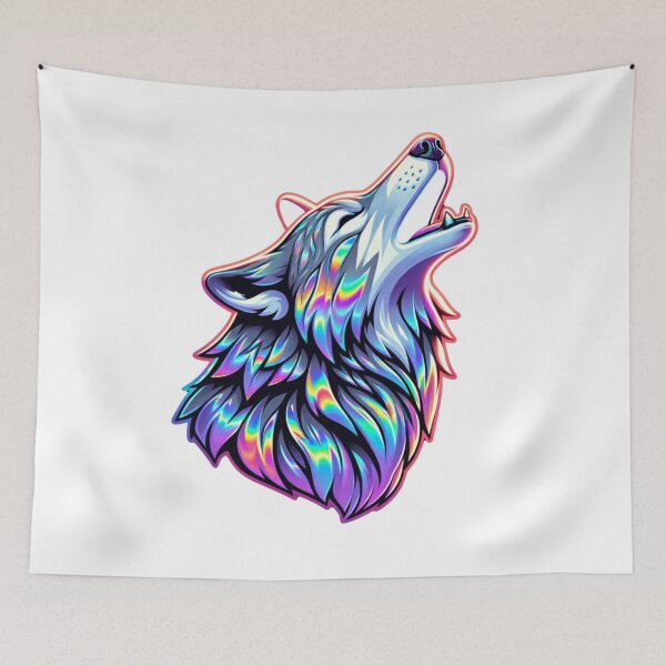 Item preview, Holographic Rainbow Wolf  designed and sold by CharmStudio.