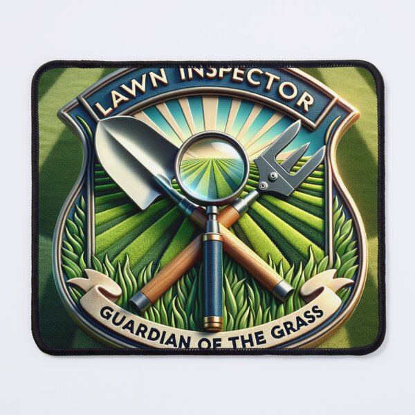 Item preview, Lawn Inspector Badge - Gardening Enthusiast Design designed and sold by visionaryprint.