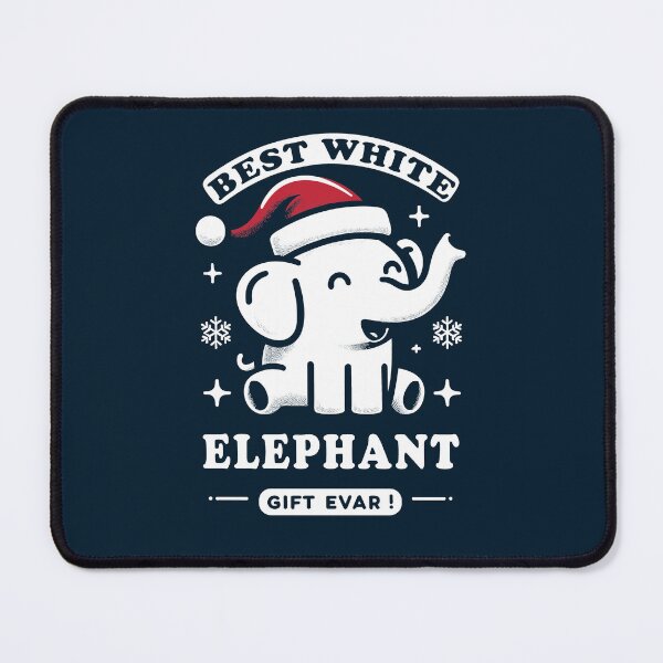 Item preview, Best White Elephant Gift Evar! Cute Elephant With Santa Hat designed and sold by SubtleSplit.