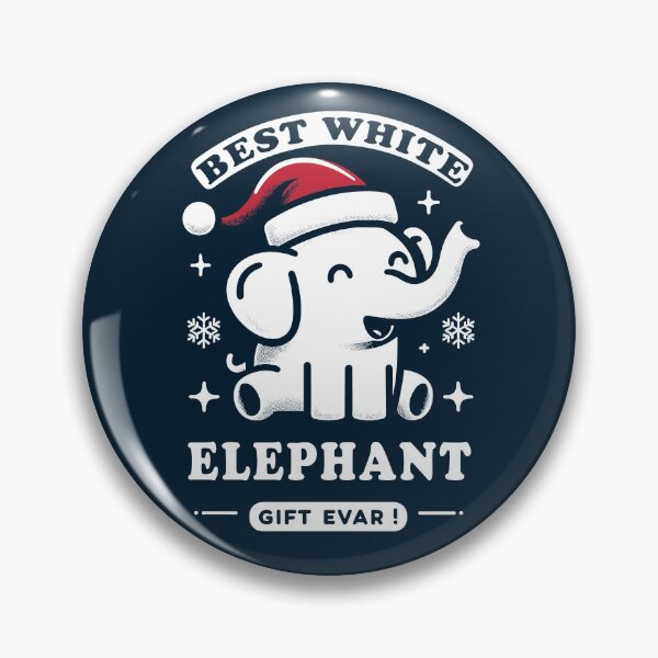 Item preview, Best White Elephant Gift Evar! Cute Elephant With Santa Hat designed and sold by SubtleSplit.