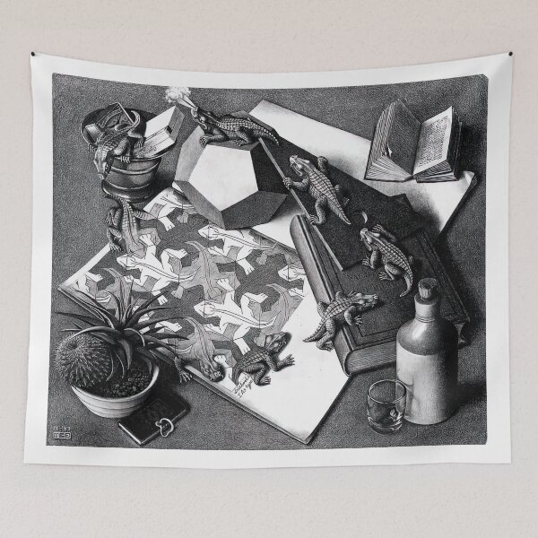 Item preview, maurits cornelis escher, m c escher paintings, m c escher artwork designed and sold by marti-oryo.