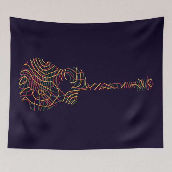 Item preview, Colorful Abstract Guitar Art - Guitar Lover designed and sold by WIZECROW.