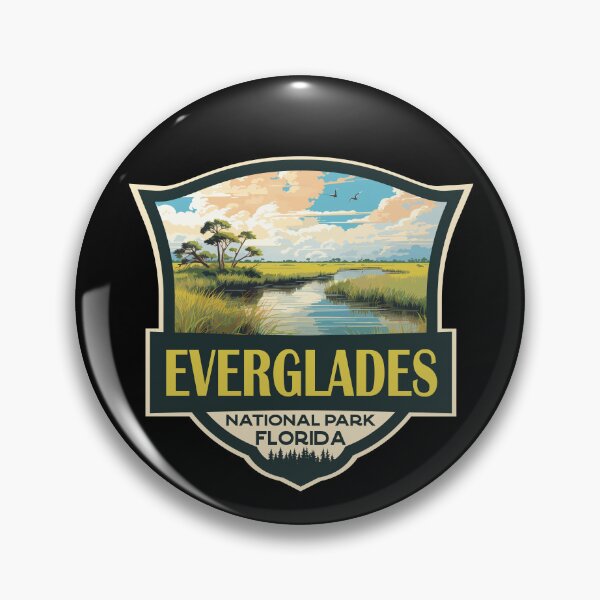 Item preview, Everglades National Park Illustration Retro Badge designed and sold by KrisSidDesigns.