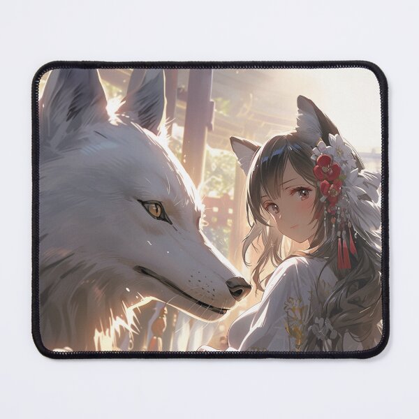 Item preview, Anime Girl And Her Wolf designed and sold by asaroberson.