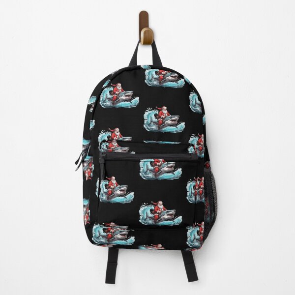 Item preview, Surfing Santa Claus Riding Shark Christmas Wave designed and sold by ElLocoMus.