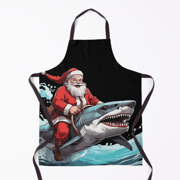 Item preview, Surfing Santa Claus Riding Shark Christmas Wave designed and sold by ElLocoMus.