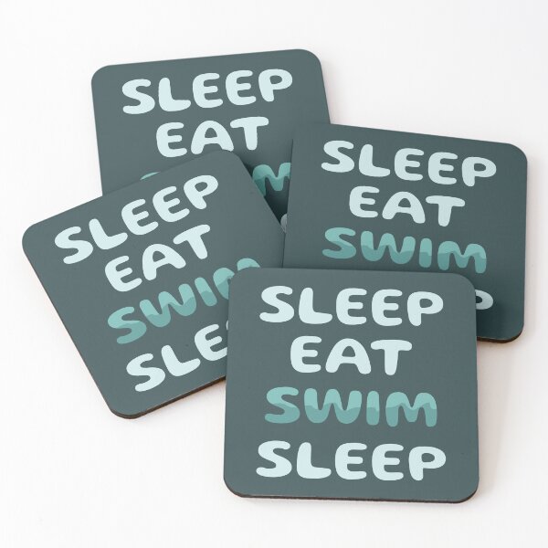 Item preview, Sleep eat swim sleep designed and sold by twisted-dot.