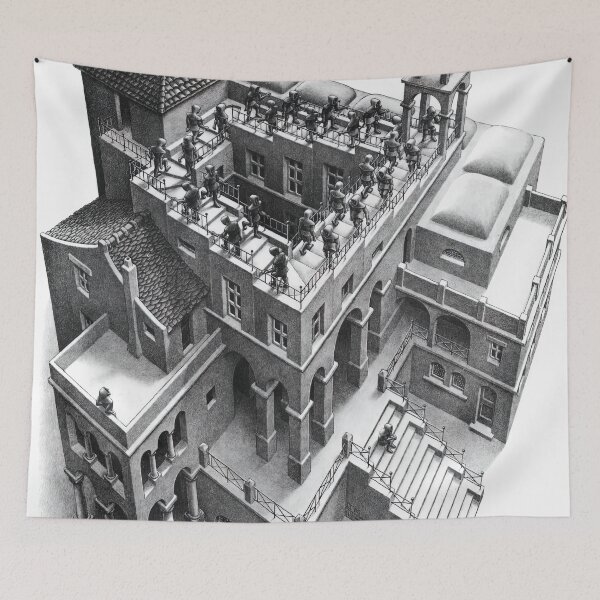 Item preview, maurits cornelis escher, m c escher paintings, m c escher artwork designed and sold by marti-oryo.