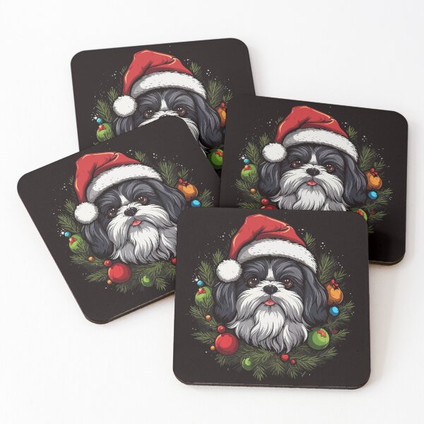 Item preview, Christmas Shih Tzu designed and sold by creativellashop.