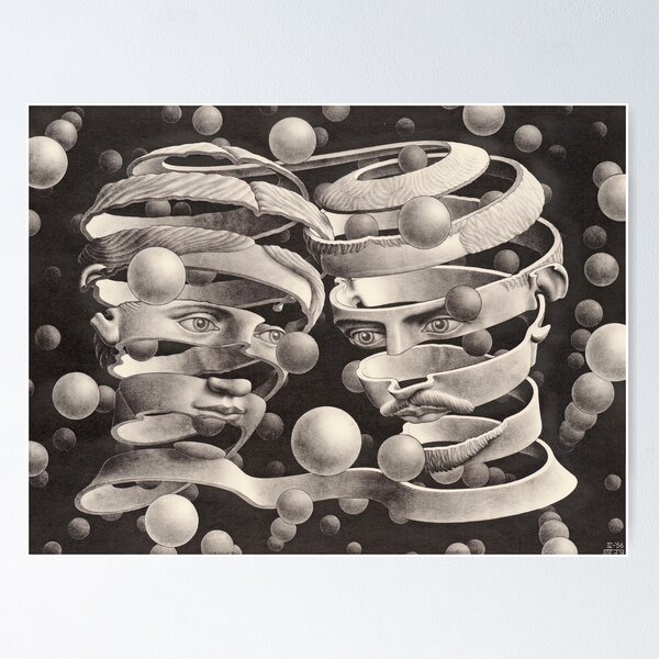 Item preview, maurits cornelis escher, m c escher paintings, m c escher artwork designed and sold by marti-oryo.