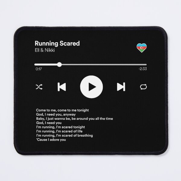 Item preview, Running Scared - Ell & Nikki - Eurovision 2011 Winner - Azerbaijan / Media Player Interface Mockup designed and sold by Vision-Tees.