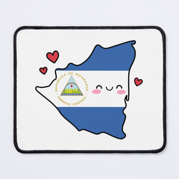 Item preview, Nicaragua Flag Map Smile with Love designed and sold by pixelsparkzone.