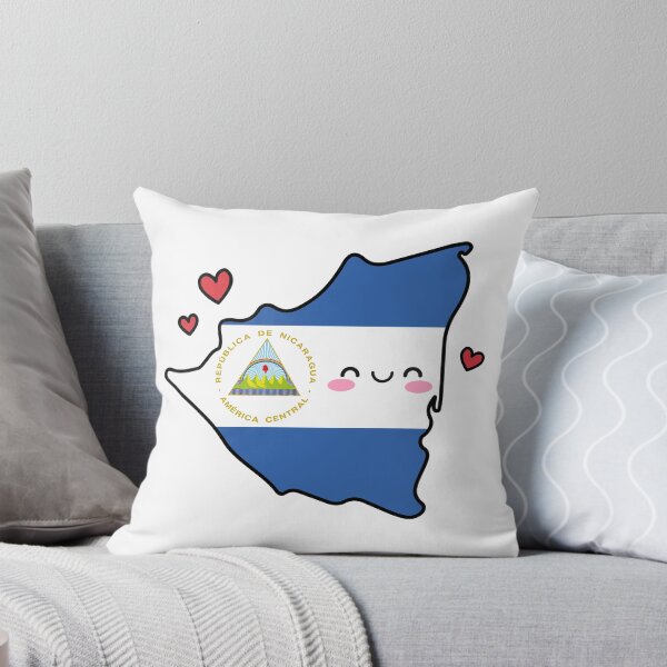 Item preview, Nicaragua Flag Map Smile with Love designed and sold by pixelsparkzone.