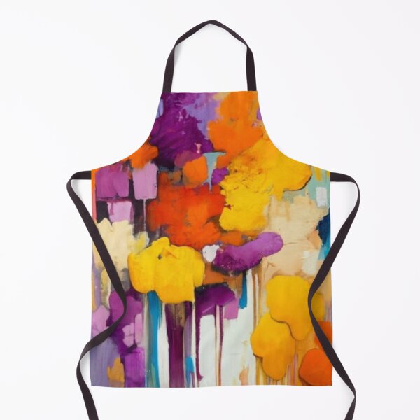 Item preview, watercolor pattern logo impressionist abstract painting, acrylic painting, brush strokes, discoloration, yellow, orange, purple, painting designed and sold by gulka8.