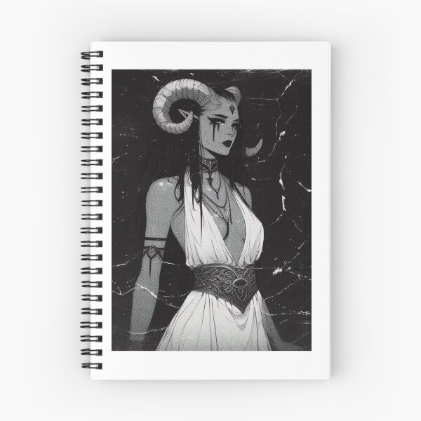 Item preview, black and white tiefling designed and sold by OmbreSonore.