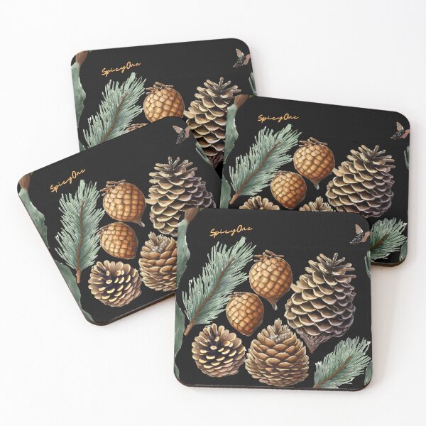Item preview, pineapple with leaf and black background designed and sold by SpicyOne.