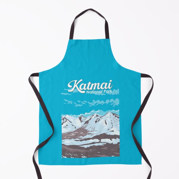 Item preview, Katmai National Park Illustration Travel Art Vintage designed and sold by KrisSidDesigns.