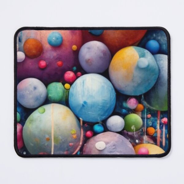 Item preview, watercolor pattern logo impressionist painting colorful abstract balls, acrylic painting, brush strokes, discoloration, yellow, orange, purple, painting designed and sold by gulka8.