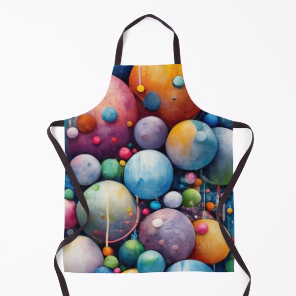 Item preview, watercolor pattern logo impressionist painting colorful abstract balls, acrylic painting, brush strokes, discoloration, yellow, orange, purple, painting designed and sold by gulka8.