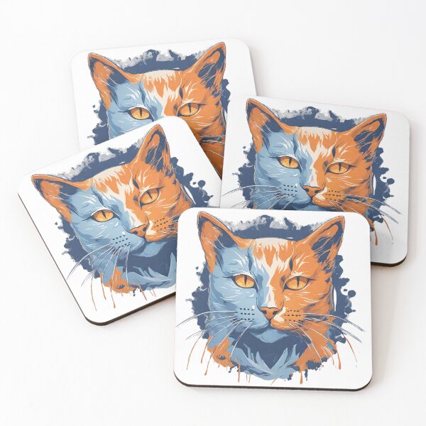 Item preview, Blue-Orange Cat designed and sold by MarzenaKa.