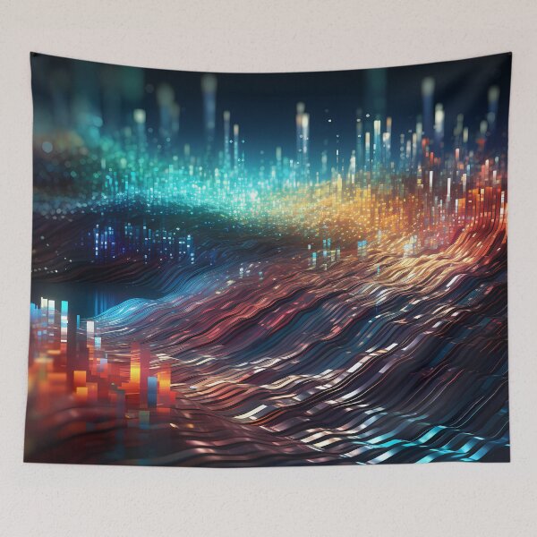Item preview, Radiant Binary Code: Illuminating Digital Creativity with Vibrant Colors designed and sold by Artedig.