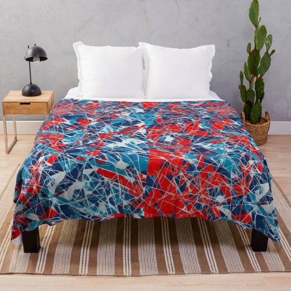 Item preview, Red and blue mosaic contemporary art modern style designed and sold by Carlos Gudino.