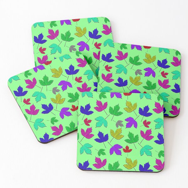 Aperçu de l'œuvre Feuilles 3D multicolores sur vert créée et vendue par TerenceLacey.