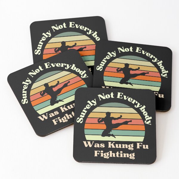 Item preview, Surely Not Everybody Was Kung Fu Fighting quote  funny Sarcastic retro sunset designed and sold by Micro-dose.