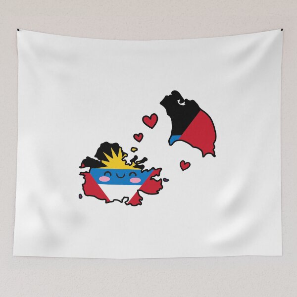 Item preview, Antigua and Barbuda Flag Map Smile with Love designed and sold by pixelsparkzone.