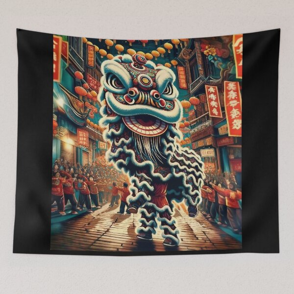 Item preview, Lion Dance, Lion Dance in the Streets designed and sold by WorldByFlowers.
