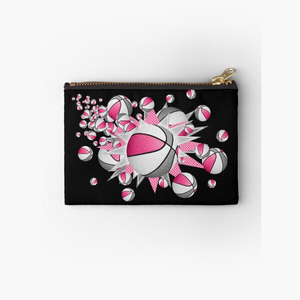 Item preview, pink gray basketballs & stars designed and sold by katzdzynes.