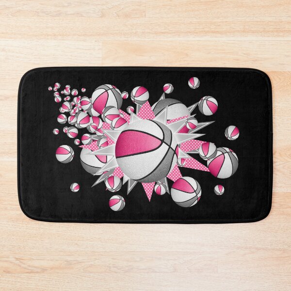 Item preview, pink gray basketballs & stars designed and sold by katzdzynes.