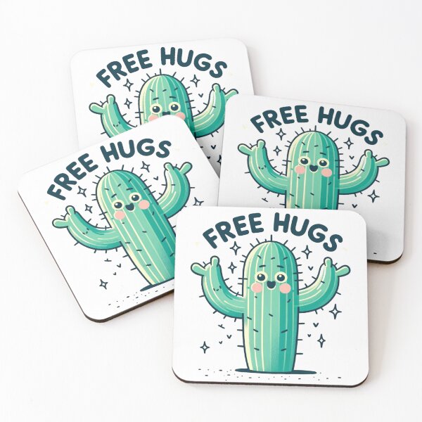 Item preview, Embrace the World: Free Hugs from a Cactus T-Shirt Design designed and sold by printflowcanvas.