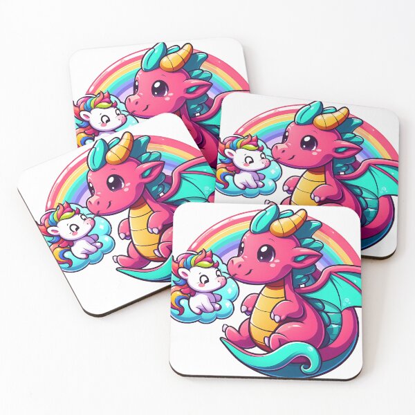 Item preview, Enchanting Duo: Dragon and Baby Unicorn Delight designed and sold by diegomenjivar92.